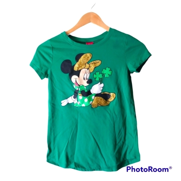 Disney Other - 🍀 Disney Little Girl's Minnie Mouse Clover Shirt. Size L